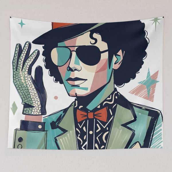 Item preview, Michael Jackson Retro Gallery Abstract Fan Art designed and sold by Dhenin Studio.