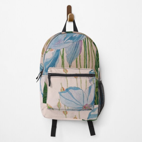 Artikelvorschau, Aquarellmalerei mit blauen Mohnblumen entworfen und verkauft von esvb.