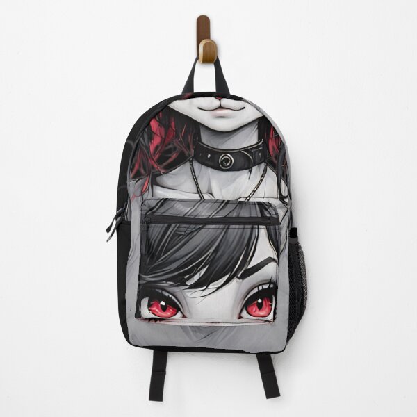 Item preview, Edgy Anime Cat Girl Portrait with Red Eyes designed and sold by UrbanPrts.
