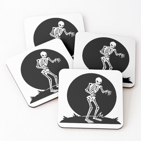 Item preview, Full Moon Skeleton Silhouette Black designed and sold by DredMuunStudios.