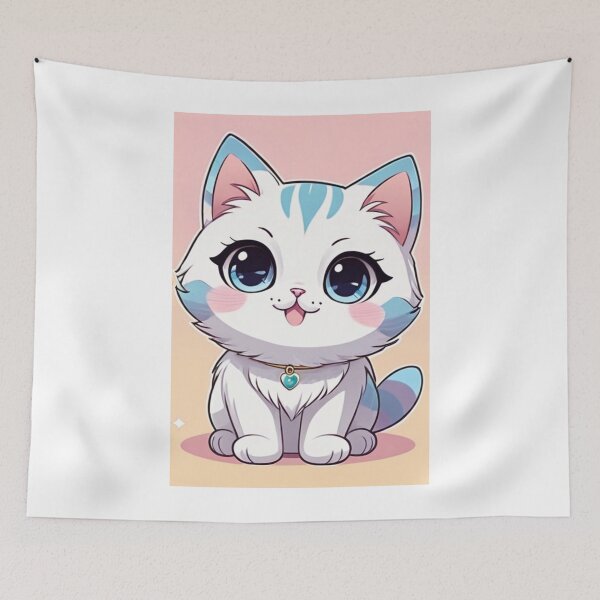 Item preview, Art - Cute Kitten Illustration, Japanese Kawaii Aesthetic designed and sold by AnimeShin.