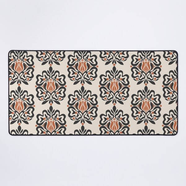 Item preview, Vintage Terracotta Folk Art Floral Motif Dark Boho designed and sold by Cipher & Soul.