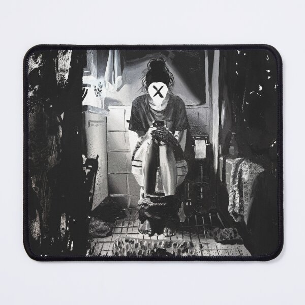Item preview, Doomscroll | Dark Surreal Black and White Painting designed and sold by CheHojas.