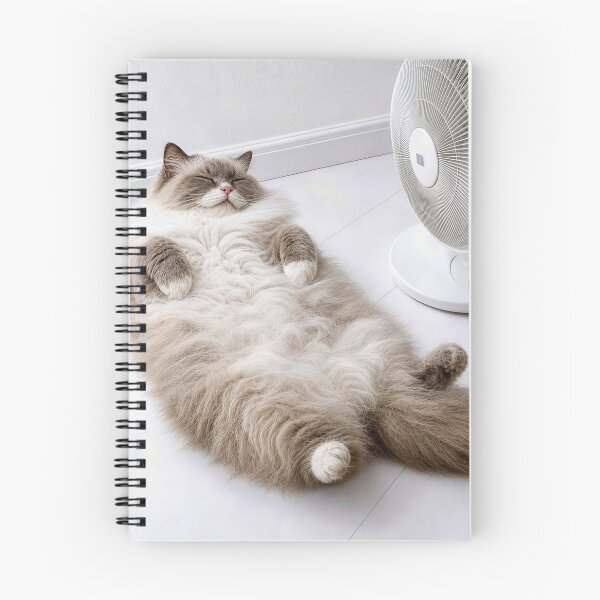 Item preview, Ragdoll Cat Cooling in Front of a Fan designed and sold by Maria Dryfhout.
