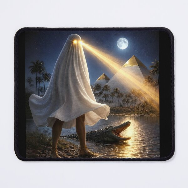 Item preview, Medjed – The Mysterious Ancient Egyptian God | Egyptian Mythology Art Print designed and sold by TuyaArts.