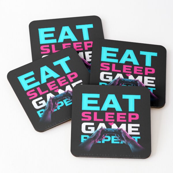 Item preview, Eat Sleep Game Repeat | Retro Neon Gaming T-Shirt designed and sold by YoussefKaido01.