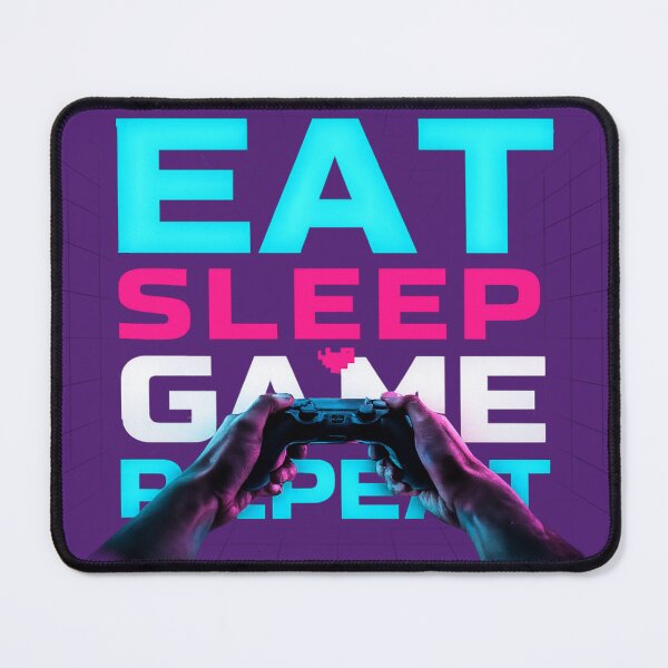 Item preview, Eat Sleep Game Repeat | Retro Neon Gaming T-Shirt designed and sold by YoussefKaido01.