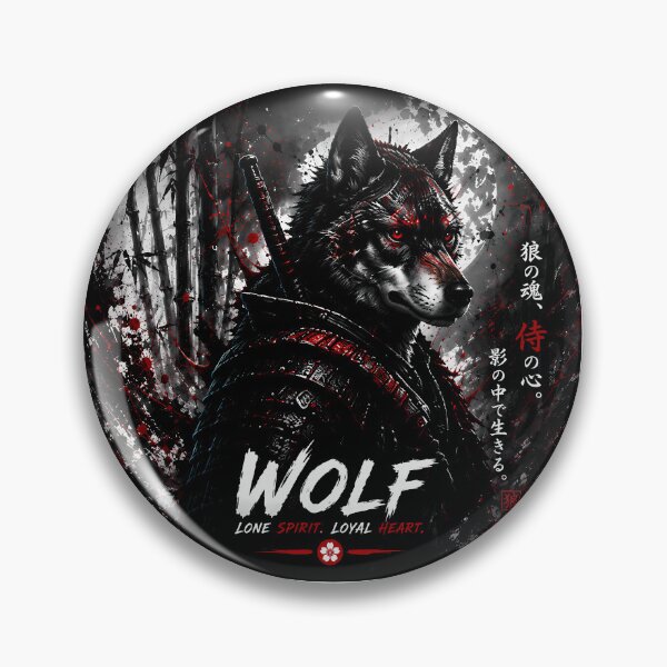 Item preview, Samurai Wolf Spirit | Japanese Warrior Wolf | Dark Anime Aesthetic T-Shirt Design designed and sold by SupernovaNote.
