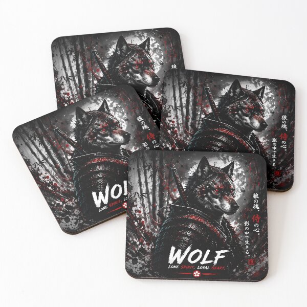 Item preview, Samurai Wolf Spirit | Japanese Warrior Wolf | Dark Anime Aesthetic T-Shirt Design designed and sold by SupernovaNote.