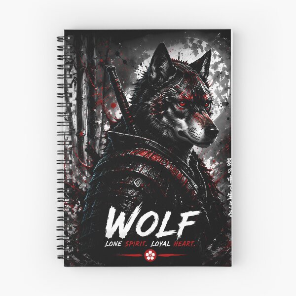 Item preview, Samurai Wolf Spirit | Japanese Warrior Wolf | Dark Anime Aesthetic T-Shirt Design designed and sold by SupernovaNote.