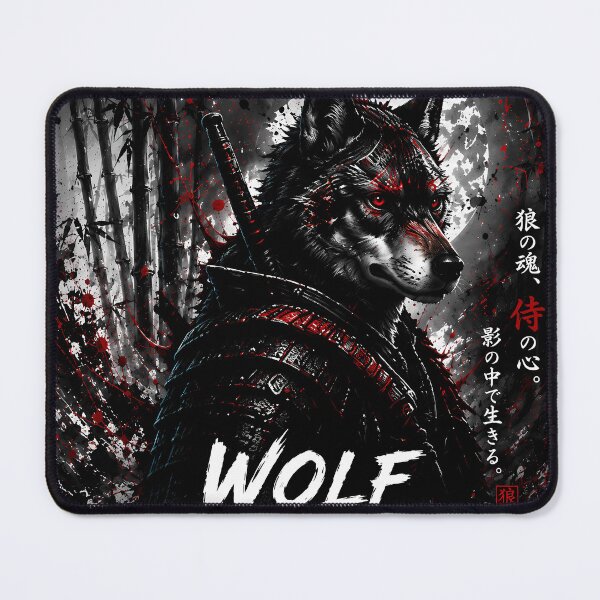 Item preview, Samurai Wolf Spirit | Japanese Warrior Wolf | Dark Anime Aesthetic T-Shirt Design designed and sold by SupernovaNote.
