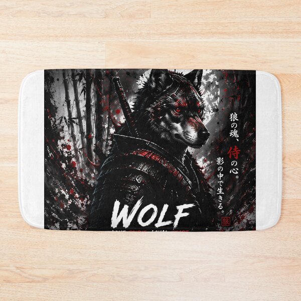 Item preview, Samurai Wolf Spirit | Japanese Warrior Wolf | Dark Anime Aesthetic T-Shirt Design designed and sold by SupernovaNote.