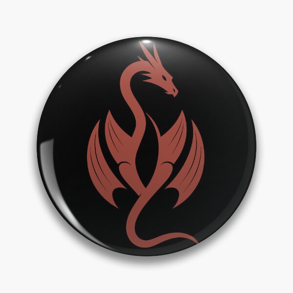 Item preview, Minimalist Dragon Silhouette Emblem designed and sold by ClubVacay.
