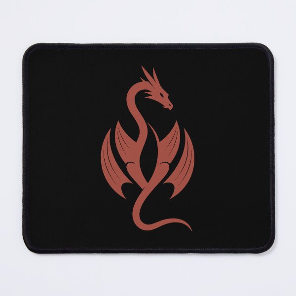 Item preview, Minimalist Dragon Silhouette Emblem designed and sold by ClubVacay.