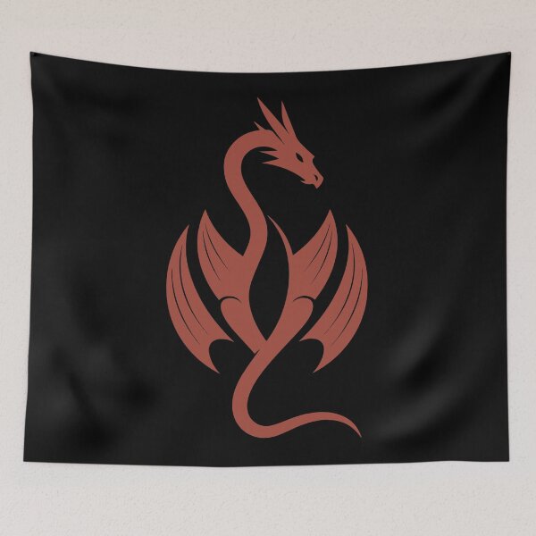 Item preview, Minimalist Dragon Silhouette Emblem designed and sold by ClubVacay.