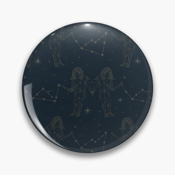 Item preview, Mystical Gemini Twins Zodiac Pattern | Celestial Seamless Repeat designed and sold by Midnight Veil Designs.