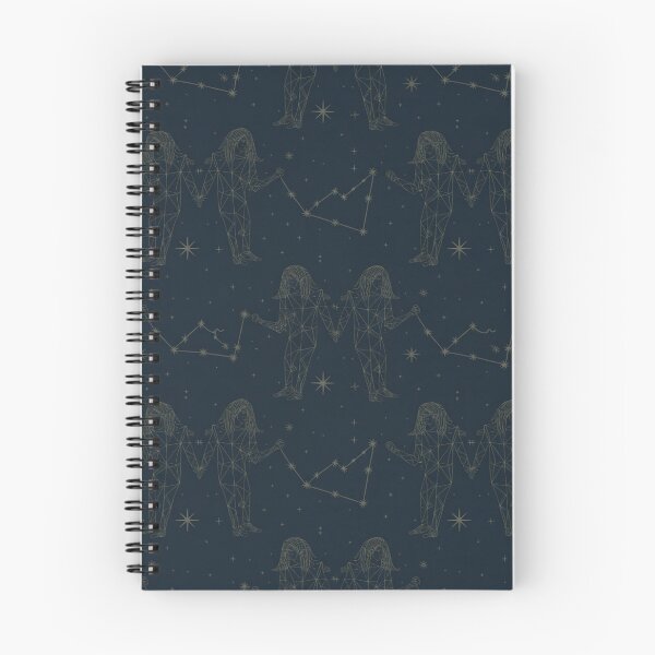 Item preview, Mystical Gemini Twins Zodiac Pattern | Celestial Seamless Repeat designed and sold by Midnight Veil Designs.