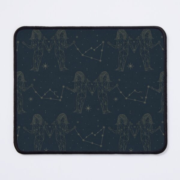 Item preview, Mystical Gemini Twins Zodiac Pattern | Celestial Seamless Repeat designed and sold by Midnight Veil Designs.