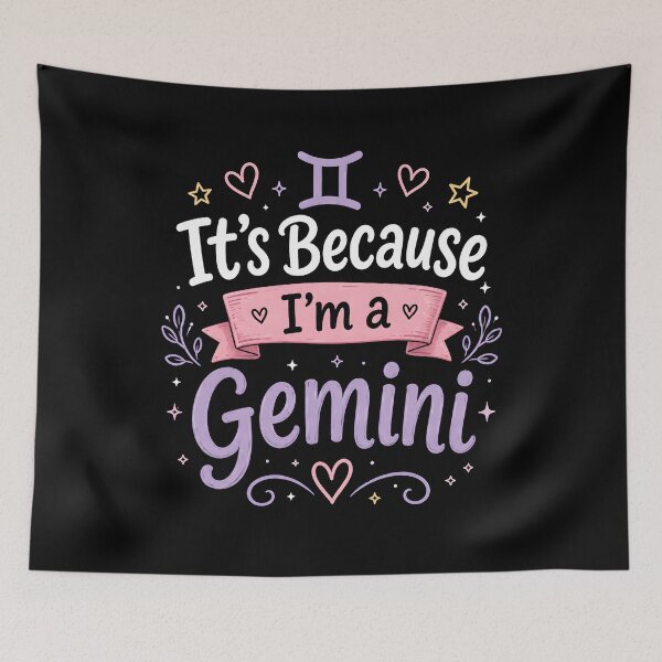 Item preview, It's Because I'm a Gemini Astrology Zodiac designed and sold by Marblaes00.