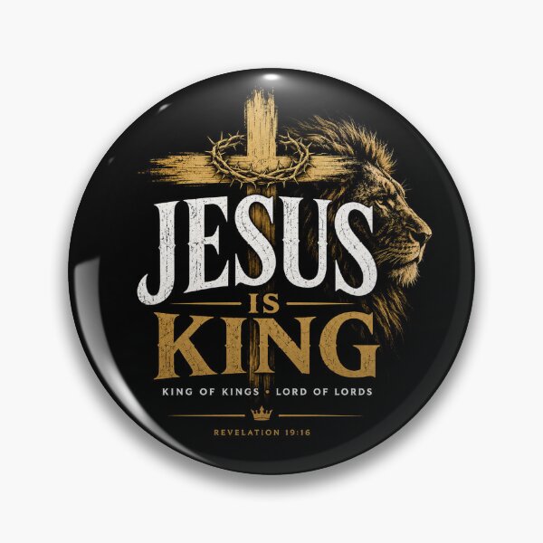 Item preview, Jesus Is King Christian Lion Cross Design designed and sold by NeonoxStorePH.