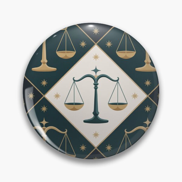 Item preview, Elegant Libra Scales Zodiac Pattern | Golden Celestial Seamless Repeat designed and sold by Midnight Veil Designs.
