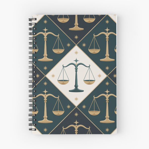 Item preview, Elegant Libra Scales Zodiac Pattern | Golden Celestial Seamless Repeat designed and sold by Midnight Veil Designs.