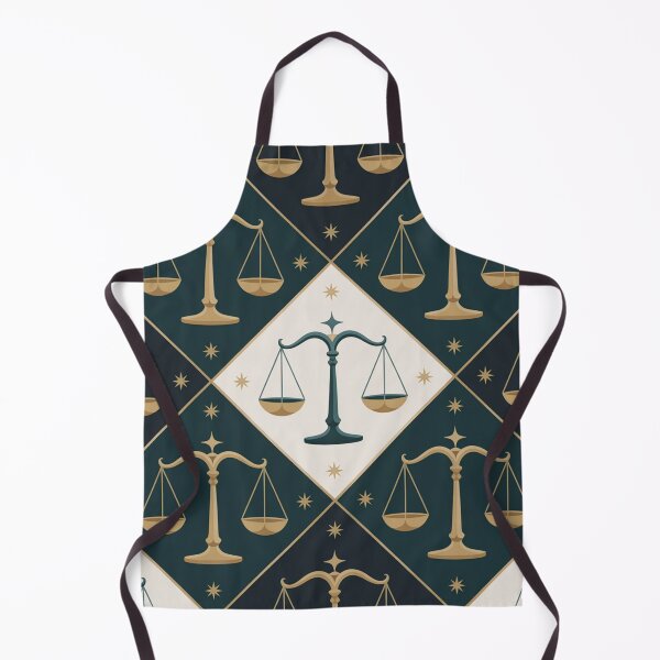 Item preview, Elegant Libra Scales Zodiac Pattern | Golden Celestial Seamless Repeat designed and sold by Midnight Veil Designs.