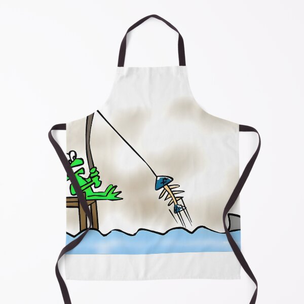 Item preview, Funny Fishing Frog and Shark Fin designed and sold by BlueSarcasm.