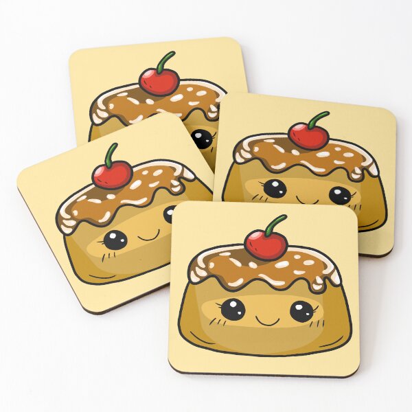 Item preview, Pudding Dessert Character Illustration designed and sold by Phyllya Design.