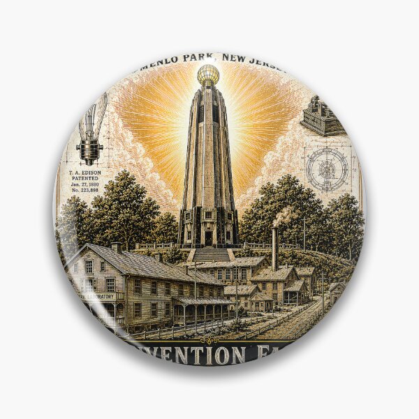 Item preview, Edison Memorial Tower Menlo Park New Jersey designed and sold by The Past in Threads.