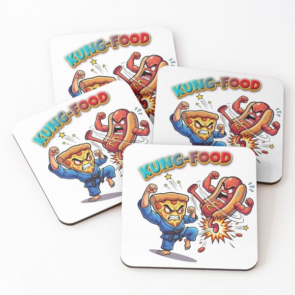 Item preview, Kung-Food | Pizza vs Hot Dog Karate Fighting designed and sold by Krystek-Studio .
