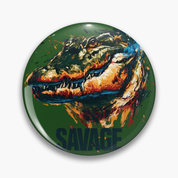 Item preview, SAVAGE Alligator - Bold Expressionist Crocodile Splatter Art designed and sold by Structure-Blue.