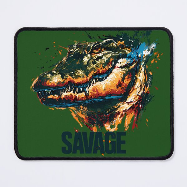 Item preview, SAVAGE Alligator - Bold Expressionist Crocodile Splatter Art designed and sold by Structure-Blue.