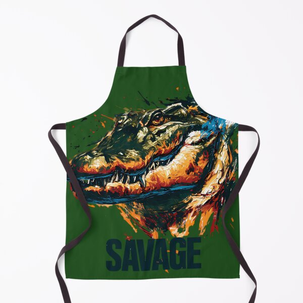 Item preview, SAVAGE Alligator - Bold Expressionist Crocodile Splatter Art designed and sold by Structure-Blue.