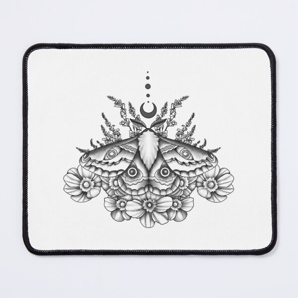Item preview, Moth with Flowers and Moon designed and sold by StudioSerpuntine.