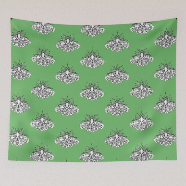 Item preview, Moth with Flowers and Moon designed and sold by StudioSerpuntine.