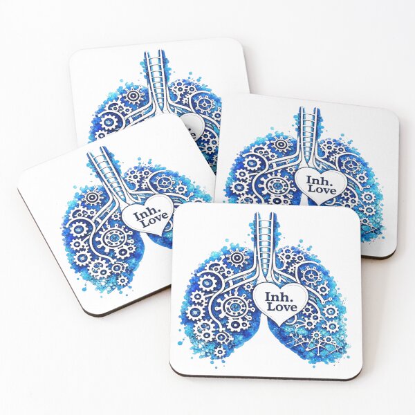 Item preview, Inh. Love – Respiratory Therapist Watercolor Lungs | RT Gift | Respiratory Therapy Art Sticker designed and sold by CollectionsJEm.