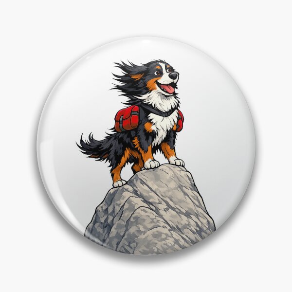 Item preview, Happy Hiking Bernese Mountain Dog Summit designed and sold by Fikuall.