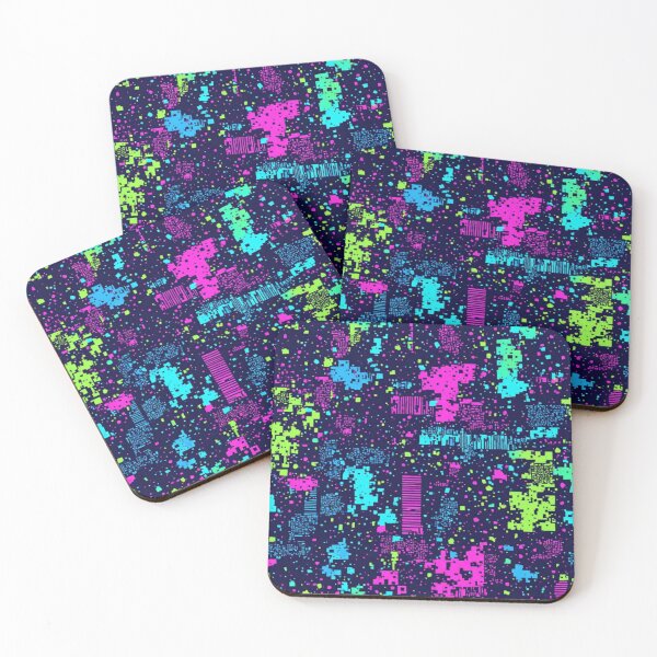 Item preview, Adversarial Data Stream - Neon Cyberpunk Pattern designed and sold by thepixelcloset.