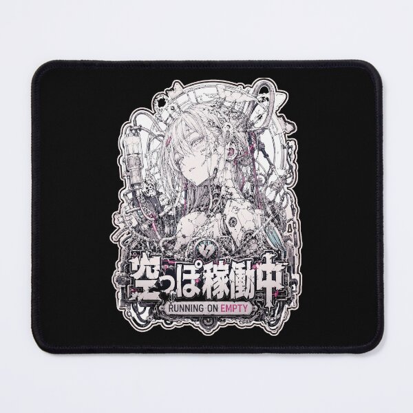 Item preview, Running on Empty Japanese Kanji Cyberpunk Art (空っぽ稼働中) - Low Energy Cyborg Design designed and sold by Japan-kanji-ya.