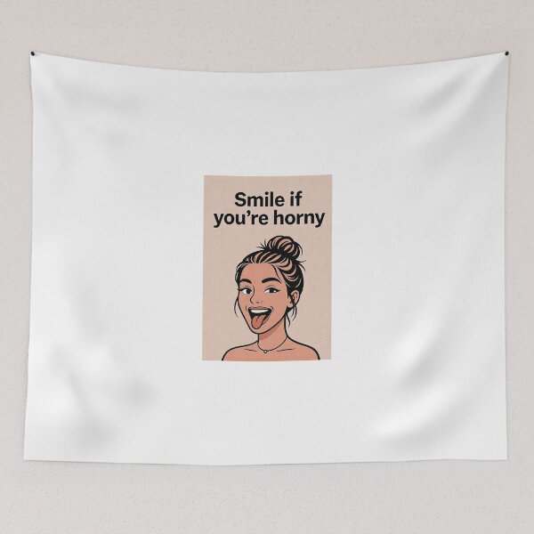 Item preview, Smile If You're Horny | Cheeky Funny Shirt designed and sold by FatCatStudios.