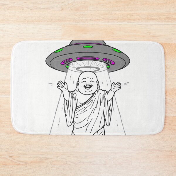 Item preview, Laughing Buddha Abducted by Aliens designed and sold by HeartyCurioCo.