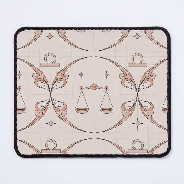 Item preview, Elegant Libra Scales Zodiac Pattern | Ornate Celestial Seamless Repeat designed and sold by Midnight Veil Designs.
