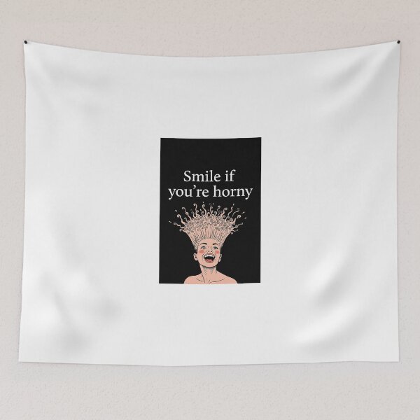 Item preview, Smile If You're Horny | Cheeky Funny Shirt designed and sold by FatCatStudios.