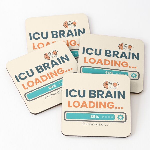 Item preview, ICU Brain Loading Funny Nurse Shift Gift Design designed and sold by Dantin.