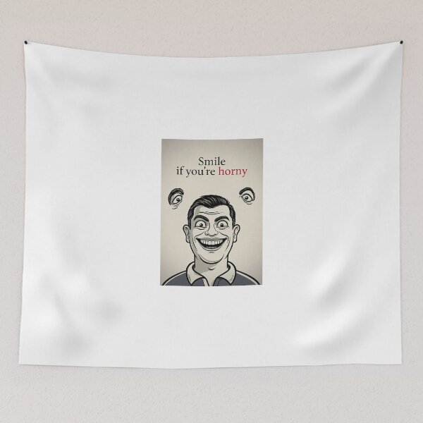 Item preview, Smile If You're Horny | Cheeky Funny Shirt designed and sold by FatCatStudios.