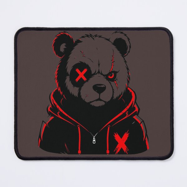 Item preview, Panda Dark Rebelle – Streetwear Mascot Hoodie Red Cross designed and sold by RAYBIL.