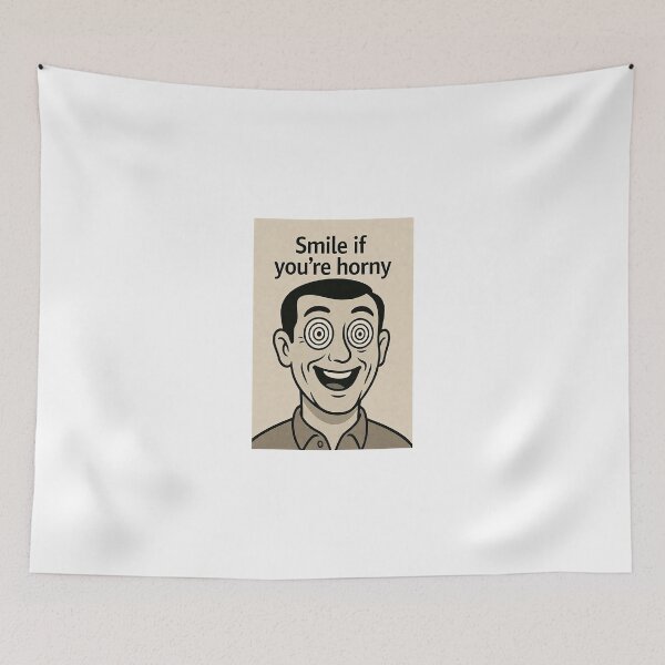 Item preview, Smile If You're Horny | Cheeky Funny Shirt designed and sold by FatCatStudios.