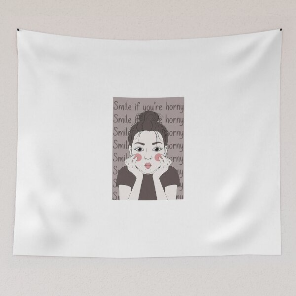 Item preview, Smile If You're Horny | Cheeky Funny Shirt designed and sold by FatCatStudios.