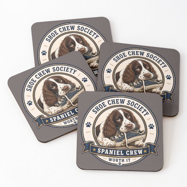 Item preview, Shoe Chew Society - Spaniel Crew - Worth It/ Funny Spaniel Dog Badge Logo  designed and sold by Halejo68.